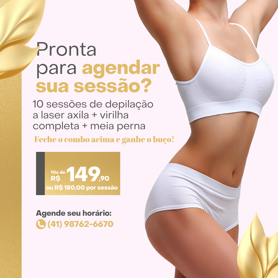 Depilação a laser - 3 regiões