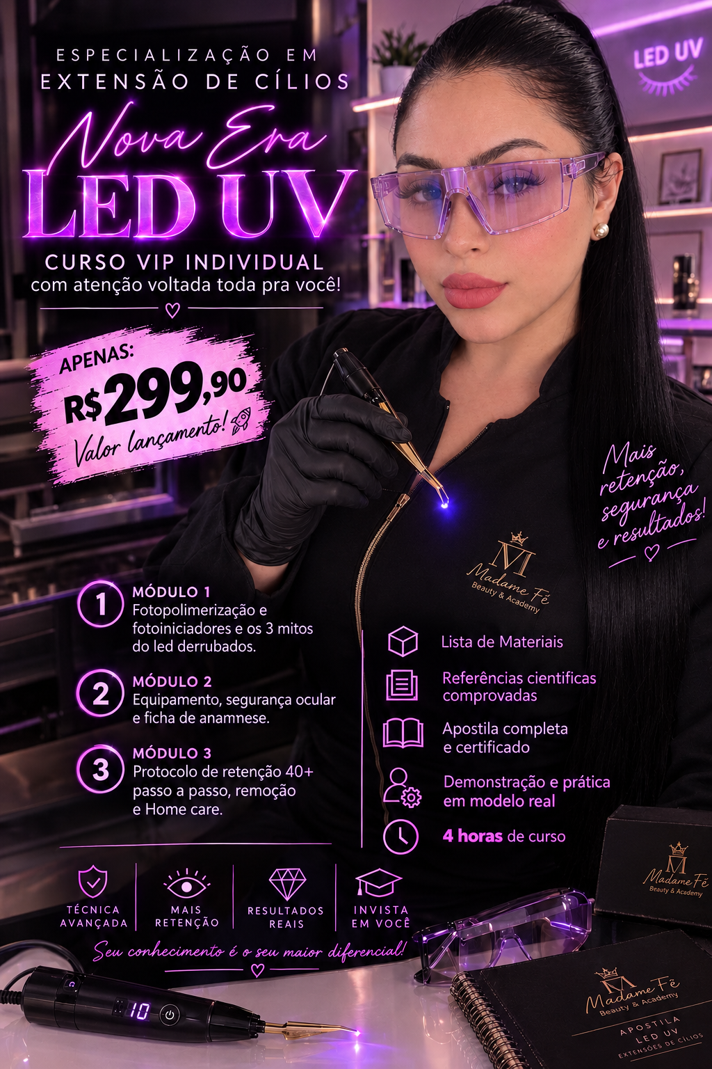 Curso Lash LED UV